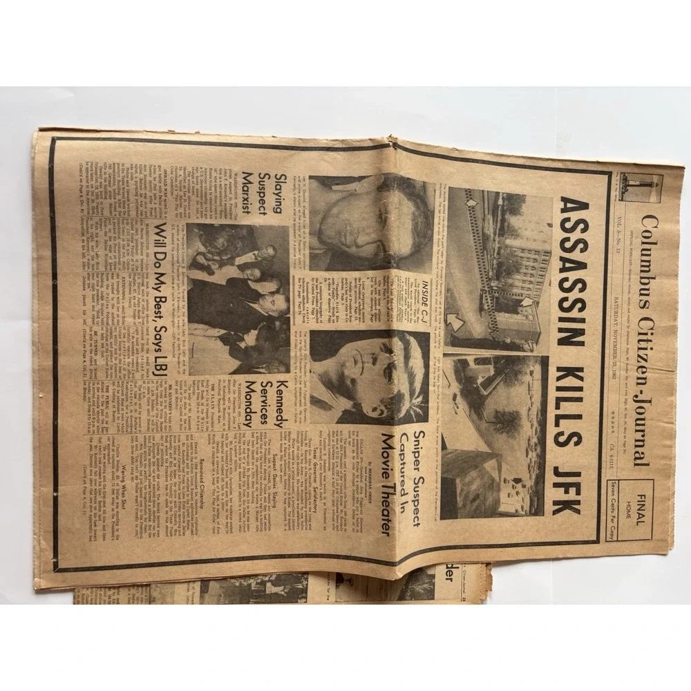 Columbus Citizen-Journal November 25, 1963 JFK Assassination Headline